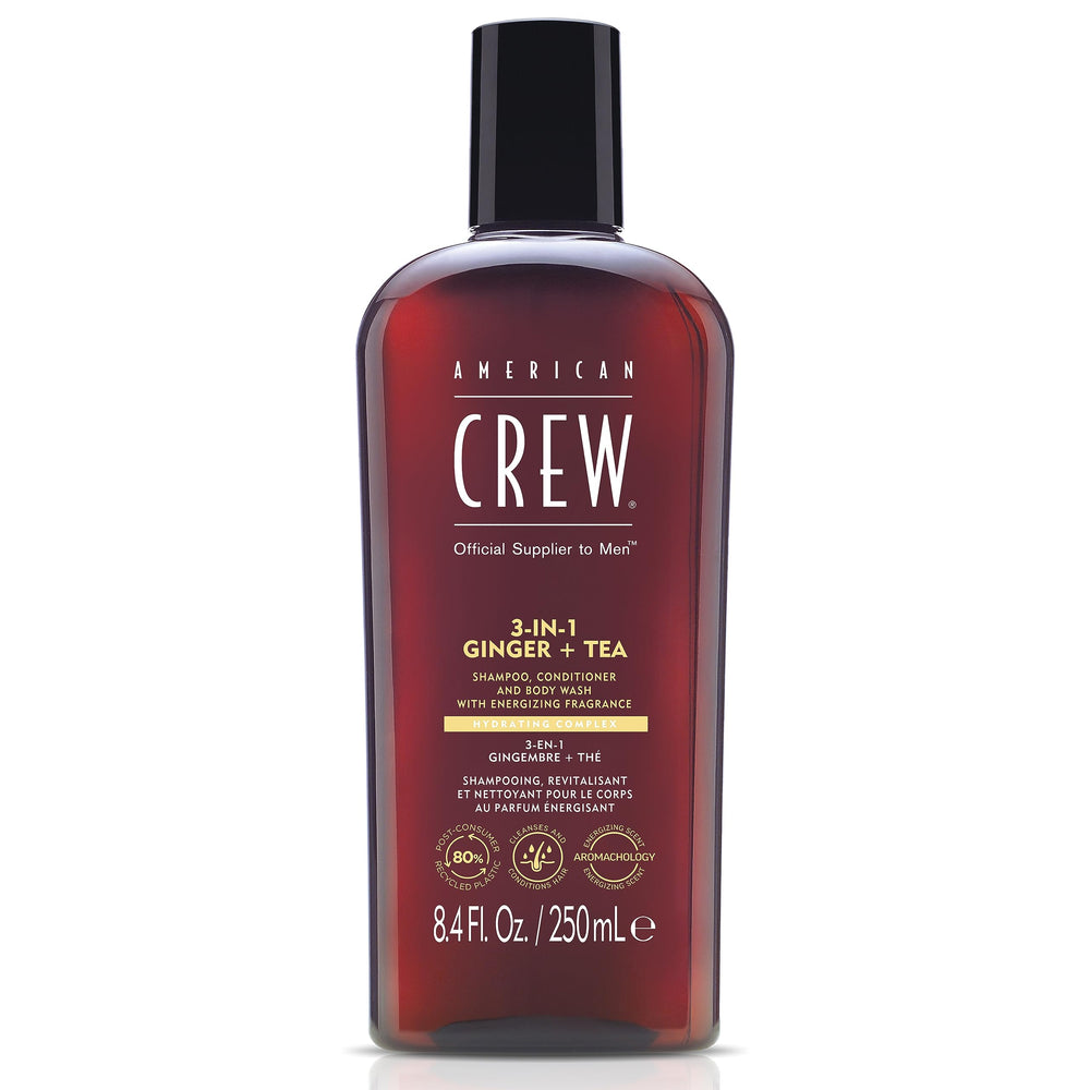 AMERICAN CREW 3-in-1 ginger tea bottle pour for quick all-in-one cleansing