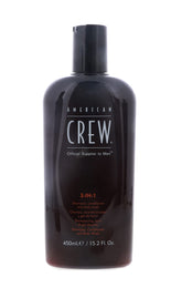 American Crew Classic 3-in-1 bottle front, convenient all-in-one grooming for hair and body.