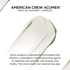 Result: cleaner skin after rinsing with American Crew face wash.