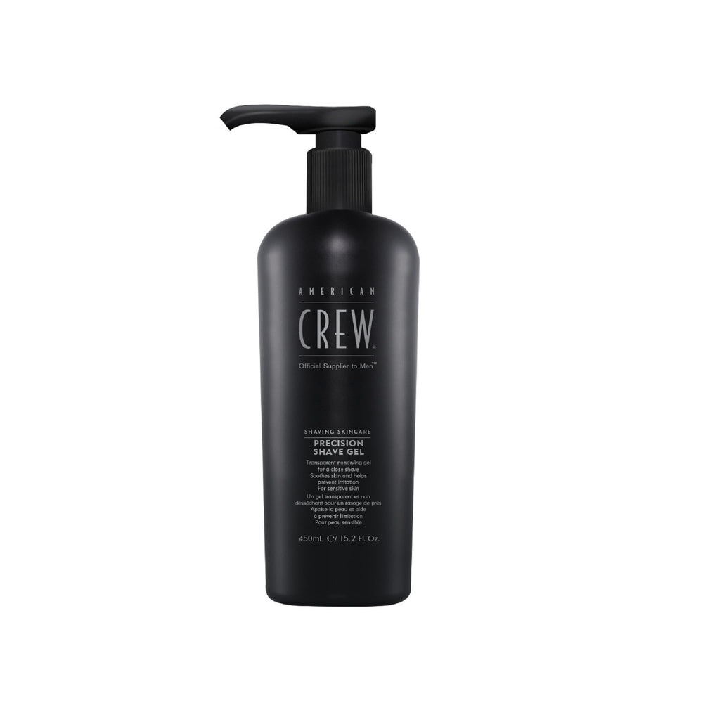 American Crew Precision Shave Gel bottle, 450 ml, for smooth shaving.