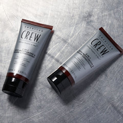 Close-up of a soft, conditioned beard after using American Crew 2-in-1.