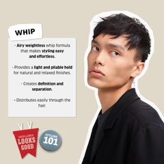 American Crew Whip Styling Cream applied for even distribution and soft finish.
