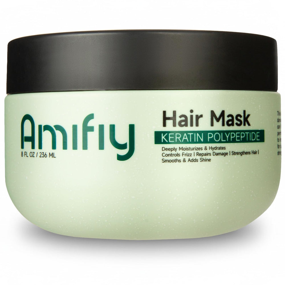 Amifiy Keratin Hair Mask bottle front highlighting hydration