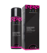 AminoGenesis Cocoon bottle displaying moisturizing lotion for dry skin relief