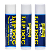 Amish Origins SPF 15 Lip Doc Balm pack ready for outdoor protection and long-lasting moisturization