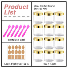 AMORIX transparent plastic container for easy visibility