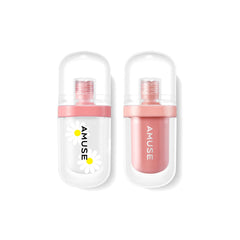 Close-up of Amuse Seoul Jel-Fit Tint Fig Edition gloss texture and translucent finish