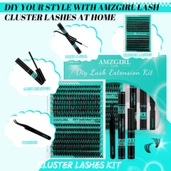 AMZGIRL LASH 9-16mm varied lengths clusters enable customizable daytime to evening looks
