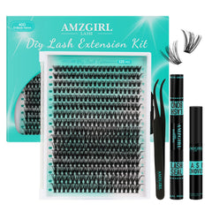 AMZGIRL LASH Clusters Kit 320pcs for natural-looking at-home extensions