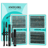 AMZGIRL LASH clusters kit 640pcs for home DIY lash extensions