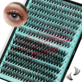 AMZGIRL LASH wispy clusters tray with 280pcs for easy at-home application.