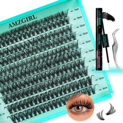 AMZGIRL LASH extension kit with 200 clusters for at-home application
