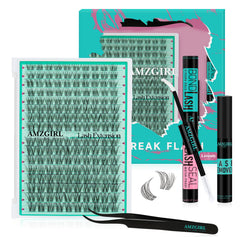 AMZGIRL LASH Lash Clusters Kit packaging shows the complete at-home set.