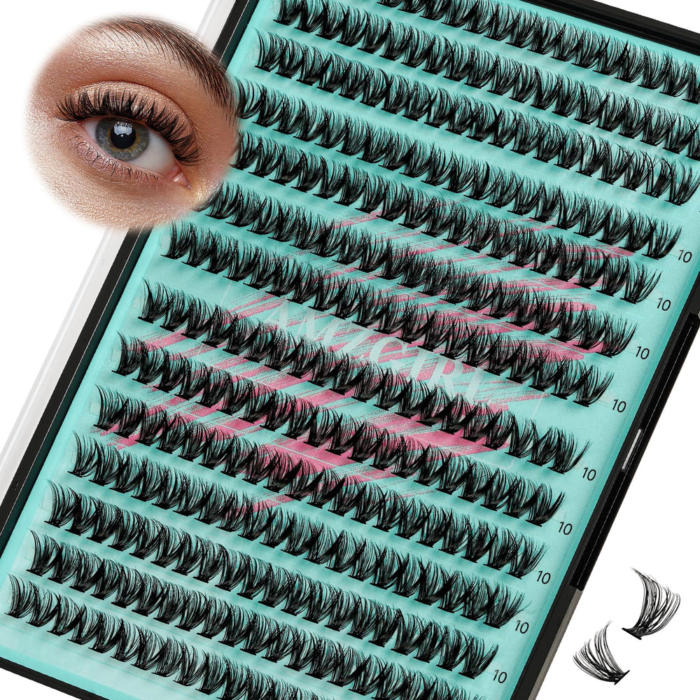 AMZGIRL LASH wispy lash clusters 280pcs for a natural daily look