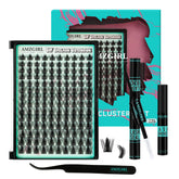 AMZGIRL LASH manga clusters kit 140pcs for anime-inspired wide-eyed looks