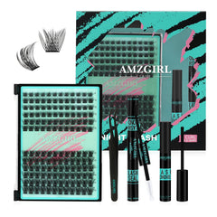 AMZGIRL LASH Midnight DIY Kit with 144 clusters for at home lash transformations.