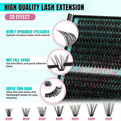 AMZGIRL LASH mix 10-16mm clusters for customizable styles