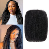 Amzluck Afro Kinky Bulk Hair texture close-up for natural braid volume.