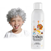 Amzsudy white temporary color spray bottle on table, quick party-ready option.