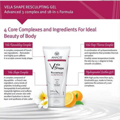 Anacis anti-cellulite hot body cream closeup texture highlights rich blend for improved skin tone.