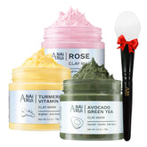 ANAI RUI 3-pack clay mask set packaging showing gift-ready presentation