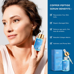 ANAI RUI Copper Peptides Serum dropper releasing drops for plumping.