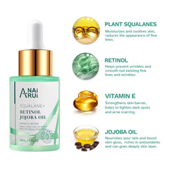Ingredient label highlights squalane source and lightweight hydration benefits