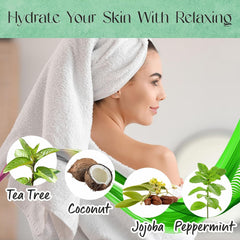 AnatoliaDaphne natural oils blend with coconut, peppermint, and jojoba for nourished skin.
