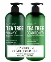 AnatoliaDaphne Tea Tree Shampoo bottle showing natural ingredients for a refreshed scalp.