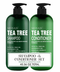 AnatoliaDaphne Tea Tree Shampoo bottle showing natural ingredients for a refreshed scalp.