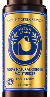 Ancient Greek Remedy face moisturizer bottle provides daily hydration for dry skin.
