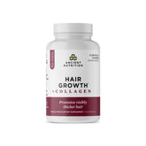 Ancient Nutrition Hair Growth bottle with capsules supports healthier hair growth cycle.