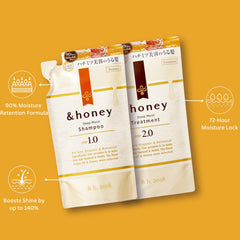 And Honey Deep Moist Conditioner bottle offering frizz control and moisture
