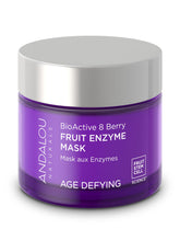 Andalou Naturals BioActive 8 Berry Mask jar close-up showing antioxidant-rich formula for radiant skin