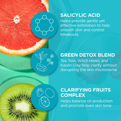 Visible exfoliation particles in Andalou Naturals Clarifying Grapefruit Shower Gel for smoother skin