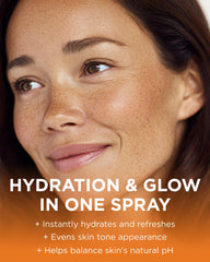 Andalou Naturals Illuminating Toner Clementine Vitamin C spritz application for refreshing mid-day skin care.