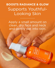 Andalou Naturals Turmeric C Enlighten Serum glow image hints at even tone