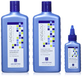 Andalou Naturals Age Defying shampoo bottle showing sulfate free cleansing for hair health