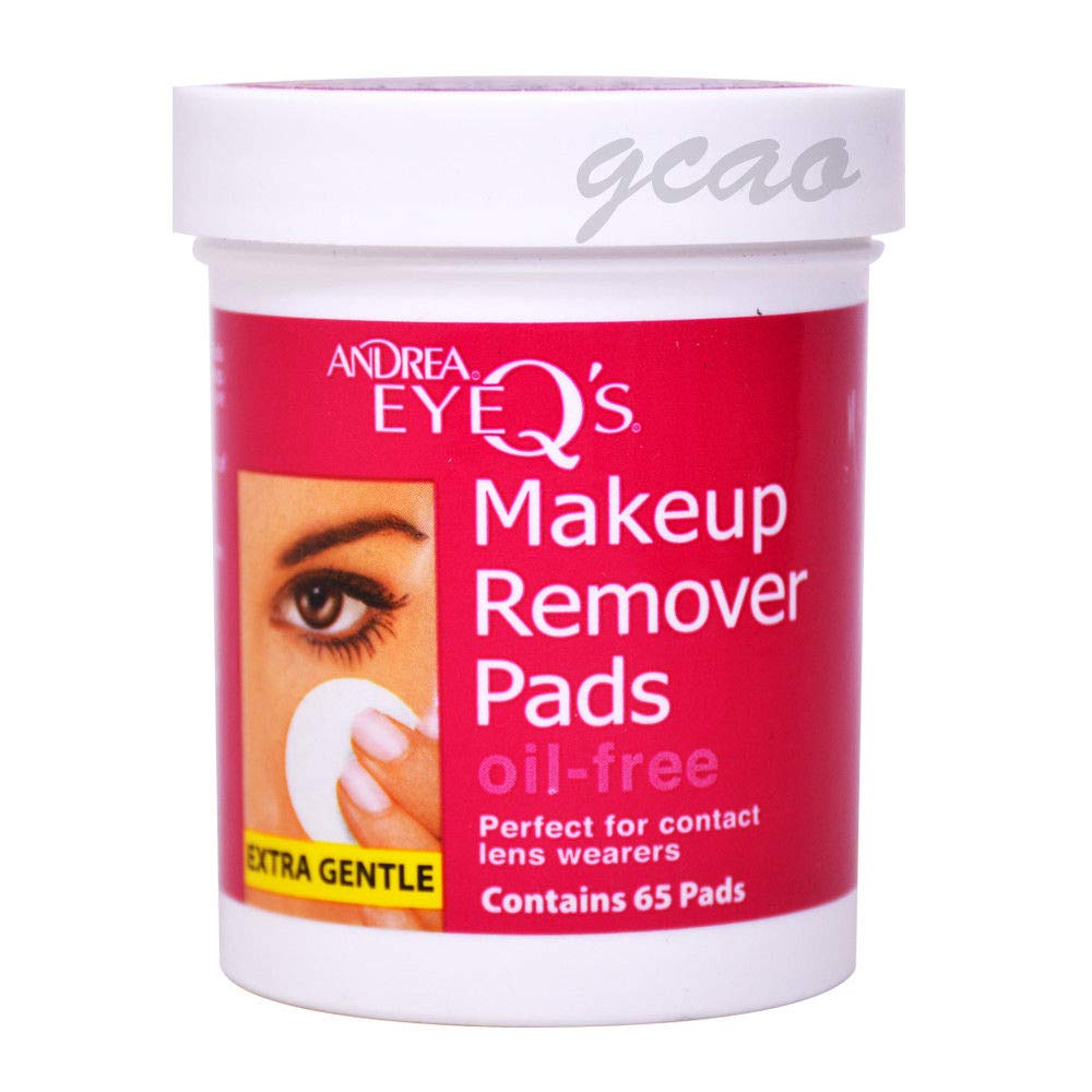 Andrea Eye Qs oil-free eye makeup remover pads gently lift makeup and soothe the eye area.