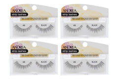 Andrea False Lashes Style 45 black closeup shows natural lash texture for daily wear.
