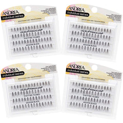 Andrea Knotted Flares Medium Black lashes close-up showing natural blend for daily wear