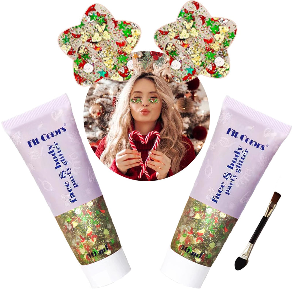 Angels Beauty body glitter gel 50ml tube adds radiant sparkle to skin