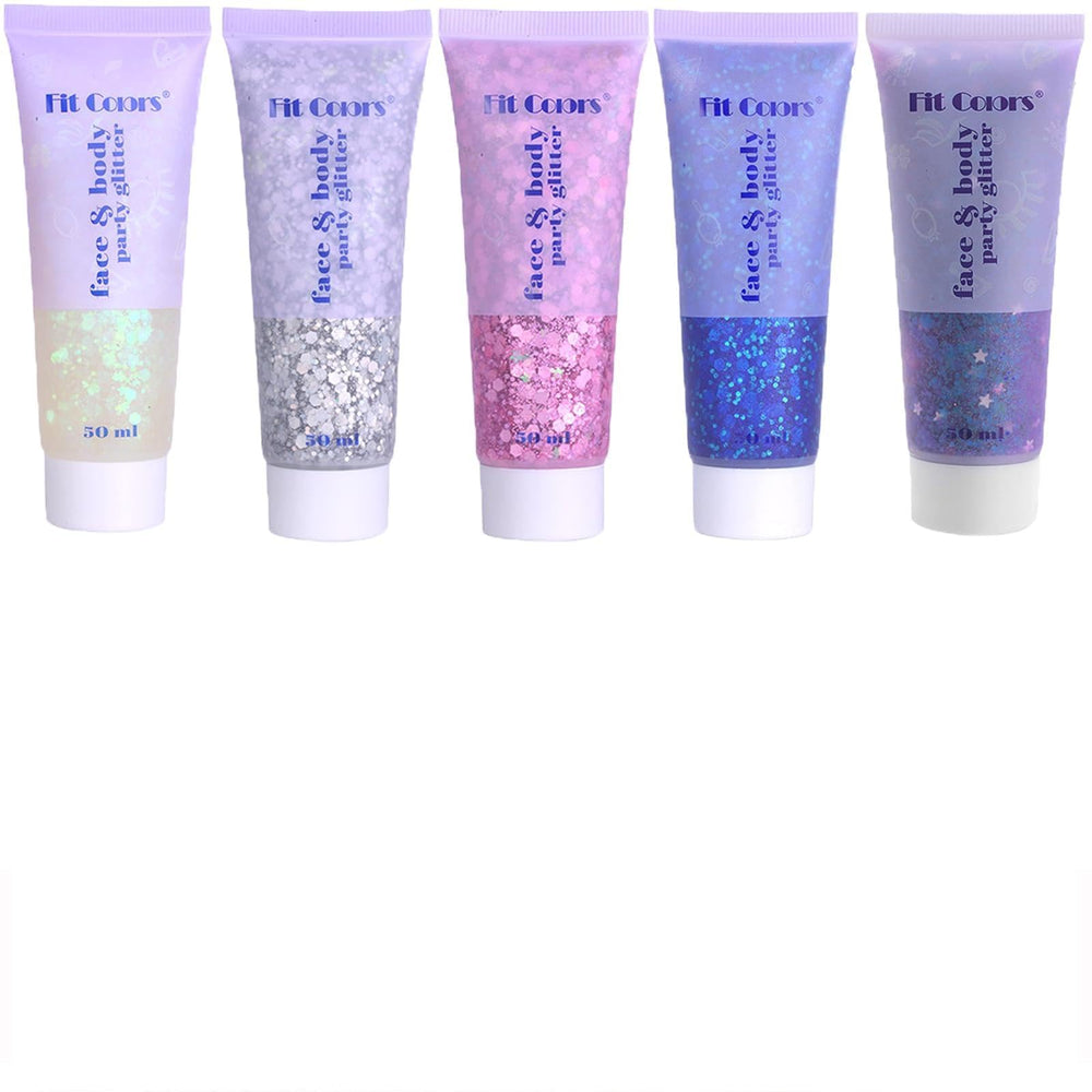 Angels Beauty body glitter gel in white for radiant festival shine.