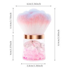 ANGNYA Nail Dust Brush case protects bristles during travel.