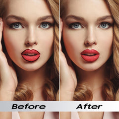 Anguishil lip stain film-forming coverage highlights buildable color and seamless edges.