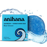 ANIHANA 2 in 1 shampoo bar with blue ocean scent for refreshed hair on the go