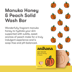 ANIHANA body wash bar manuka-honey nourishes and soothes dry skin.