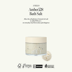 ANILLO Amber528 green tea oil blend bath salt nourishes skin during a refreshing aromatic soak
