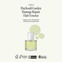 ANILLO leave-in serum with patchouli leaf water for smoother styling.