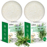 ANKOOY Rosemary Shampoo Bar 2-pack close-up highlighting thinning hair support.